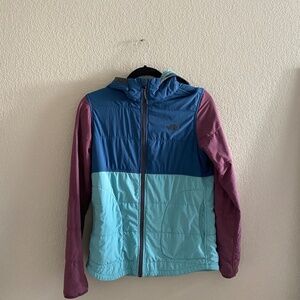 The North Face tri colored jacket
